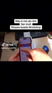 Máy in mã vận đơn sàn TMDT LAZADA - shop - tts bằng ĐIỆN THOẠI kết nối Bluetooth hoặc máy tính khổ A7 in tem mã vạch