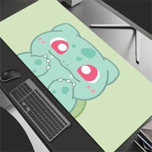 Bandai | Mouse Pad Gamer PC Computer Large 900x400 XXL Desk Mat Keyboard Anime Gaming Accessories P-Pokemons Bulbasaur Mousepad Carpet