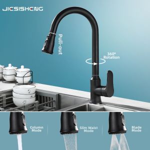 Vintage Bronze Pull-down Swivel Dual-temperature Kitchen Faucet
