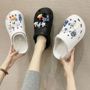 Inaso Jennie Sendal Jelly Wanita Korea Sandal Wedges Baim Slop Rumah Karet Elastis Anti Slip HSN124
