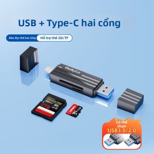 Lenovo | Đọc Thẻ Nhớ Đa Loại Tốc Độ Cao Adapter Type C