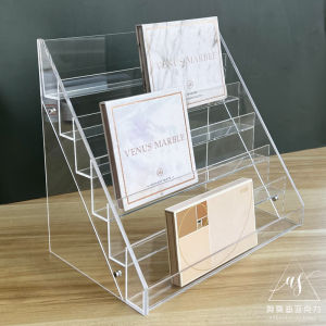 Acrylic Desktop Storage Rack Eye Shadow Plate Cosmetics Ladder Beauty Rack Lipstick Multi-Layer Storage Rack Dormitory Display