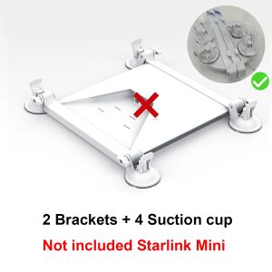 kebidumei | Giá Đỡ Starlink Mini Với 4 Cốc Hút 2 Giá Đỡ Để Lắp Đặt Trên Cửa Sổ Trời Kính Chắn Gió Ô Tô Phù Hợp Với Xe RV Thuyền