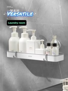 Ecoco Suction Cup Bathroom Organizer Rack Wall-mounted drainage baskets Kitchen Storage Rack