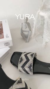 Sara Sara Yura Sandal Slop Heels Wanita