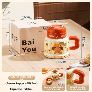 Mr.Snail | Cute Mini Covered Ceramic Tumbler 1pc