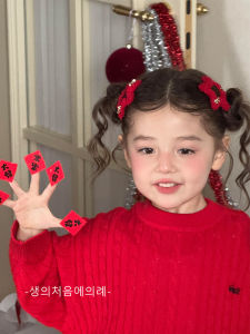 Red Star Heart Shaped Childrens Hair Clips Girls Side Bangs Hair Accessories Korean Style Baby Girls Hair Decorations