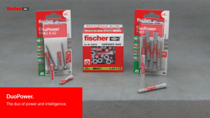 FISCHER DUOPOWER Expansion Wall Plug with Screw Set 18PCS/ BOX 5x25MM Easy installation for home uses 534996