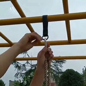 Extender Strap Rope 25cm D rings Tree Straps Swing Connecting Belts Safety Hanging Straps Hammock Swing Belt（Hanging Straps +carabiner Chain Hook）