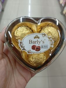 Barlys Peanut Chocolate Ball Love Isi 3 Cokelat Kacang Impor