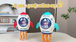 Childrens electric magic dance spray projection rocket/rocket toy/dance toy/holiday gift