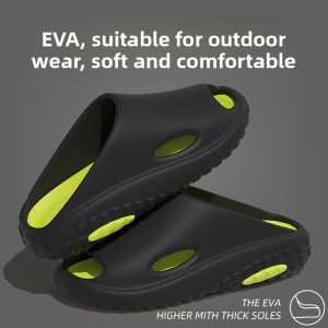Mens Summer Outdoor Slippers Sports Casual Thick Bottom Wear-Resistant Anti-Slip Deodorant Clogs Fashionable EVA Material