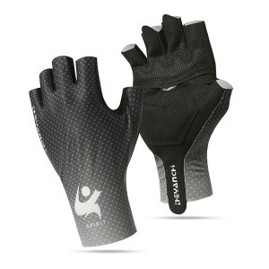 GOBYGO 1Pair Cycling Gloves Half Finger Breathable Ice Silk Shock Absorption Anti-Slip Touchscreen Sunproof Durable Sport Gloves