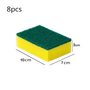 8/12/16/20 pcs Multifunctional Square Kitchen Sponges High Absorbency Stain-Removing and Rust-Resistant Double-Layer Design