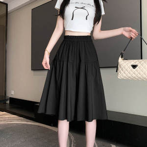 Ice Silk Versatile Skirt Pants Women Summer Thin Casual Loose High Waist Slimming Cool Wide Leg Five-Quarter Pants