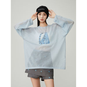 XIAODADEHUA | Summer Thin Casual Long Sleeve Knitted Blouse