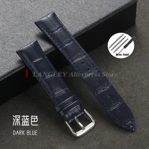 12/13/14/15/16/17/18/19/20/21/22/24mm Genuine Calfskin Leather Watchband Universal Slub Pattern Strap Replacement Men Women Belt