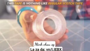 Băng Keo 2 Mặt Siêu Dính Nano 3cm Dài 3 mét x 1mm Kháng Nước Bám Dính Mọi Bề Mặt