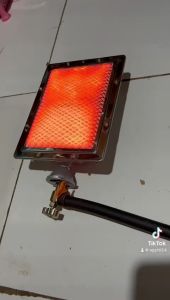 Kompor Stove Keramik Ceramic Infrared Gas LPG NG Burner 220mmX170mm Kebab BBQ Grill