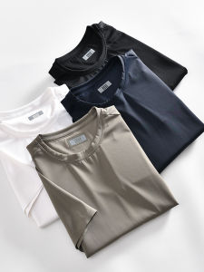 New Arrival Mens Quick Dry Breathable Elastic round Neck Short Sleeve T-Shirt Sporty Trendy Summer Youth Standard Fit T-Shirt