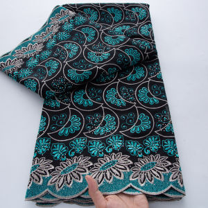 African Cotton Lace Fabric High Quality 5Y Swiss Voile Lace Hot Sale Nigerian Lace Fabric For Sewing Women Evening Party Dresses