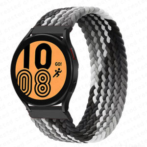 20mm/22mm Braided Solo Loop For Samsung Galaxy watch 4/5/6/pro 44mm/40mm/classic strap 46mm/42mm/active 2/Gear S3 bracelet Band
