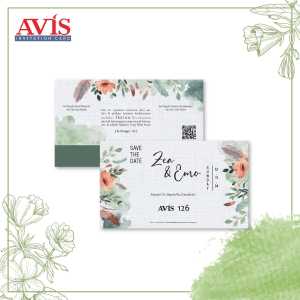 (Isi 100 pcs) Blangko Kertas Undangan Pernikahan AVIS 126 Harga Termurah Gratis File Setting