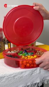 Elianware Edisi RayaBPA FREE 6 Compartments Snacks Candy Tray Bekas Kuih Raya (1.96L)