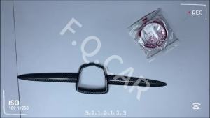 For Fiat 500 595 695 2008-2024 Front Badge Frame Front LOGO Exterior Decoration Modification Accessories Black/Carbon Look
