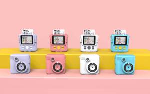 กล้องพิมพ์ทันทีสำหรับเด็กกล้องวิดีโอดิจิตอล1080P HD สำหรับเด็กวัยหัดเดิน kado ulang tahun คริสต์มาสสำหรับเด็กหญิงเด็กชายอายุ3-12ปี