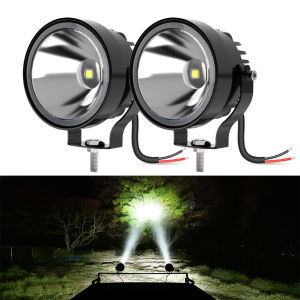 NAOEVO 2 Chiếc 4 Inch LED Làm Đèn Pha 60W 14000lm Trắng Siêu Sáng Cho 4X4 Offroad Xe Máy ATV Thuyền Tròn Đèn Sương Mù