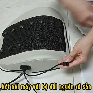 Máy massage mát xa lưng đĩa đệm chườm nóng ngải cứu tặng kèm 3 gói ngải cứu