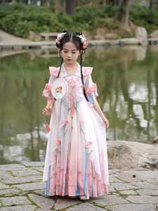 Dress Hanfu Cheongsam Qibao Anak Remaja Perempuan Imlek CNY