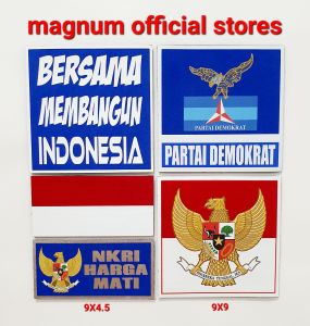 Kemeja Logo DEMOKRAT Tactical PDL Army S - 5XL BONUS FREE 3 Emblem Patch Prepet Perekat Velkro