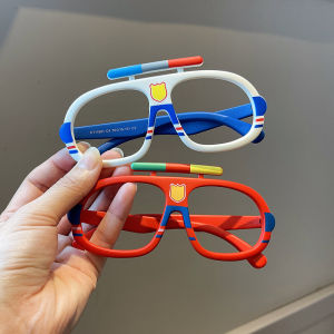 Childrens Glasses Frame Silicone Boys Girl Cartoon without Lens Glasses Frame Baby Foto Soft Leg Silica Gel Spectacle Frame