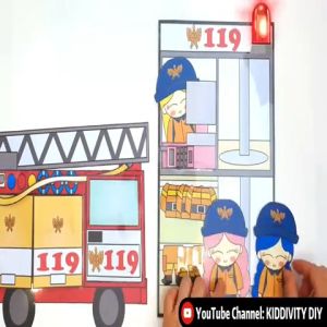 (DIY PACK) FIREMAN BUSY BOOK l DOLL PAPER BOOK l DIY BUSY BOOK l QUIET BOOK l KID ACTIVITY BOOK