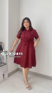 UNION11 - DRESS WANITA JUMBO / DRESS BIG SIZE LD 120 CM / GAUN WANITA BIGSIZE XXXL MUAT BB 85 KG / DOXA