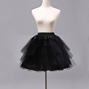 3 Layers Girls Petticoats Short no Hoops Tulle Petticoats Ballet Mesh Yarn Skirt Petticoats Cosplay