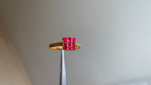 Jedi Angel Cut Spinel Ring in 18k Solid Gold