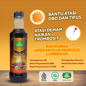 Sari Kurma Angkak Abbas Madu Herbal Mengobati DBD Typus dan Menurunkan Demam 460gr Original