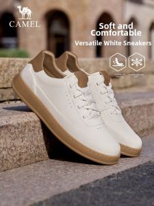 CAMEL | Simplicity Comfort Thick-soled Mens White Shoes