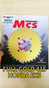 NO LUBANG!! 415 Full SET Spoket HONDA EX5 WAVE100 BONUS110 GOLD MCS Set Emas FULL Sprocket MCS 415 15T-27T TO 36T 108L CHAIN Motor