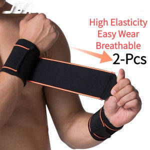 JBA สายรัดข้อมือ กีฬา 2Pcs ผ้าพันแผลยืดหยุ่นสูง ระบายอากาศ บรรจุ การป้องกันข้อมือ