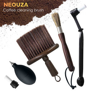 Neouza Máy pha cà phê Espresso Bộ dụng cụ vệ sinh-bàn chải để pha đầu nhóm máy xay và thanh cà phê Máy thổi khí