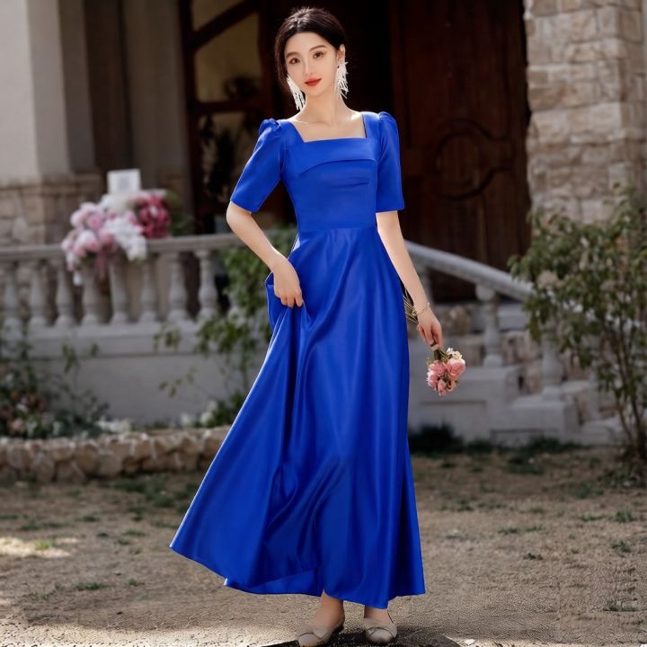 green emerald velvet dress Elegant Simple Off-the-shoulder Stain Prom Dress  Angrila