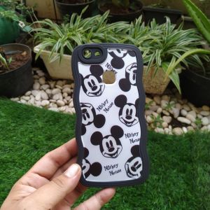 Case Vivo 1716 v7 plus v7+ Softcase Gelombang Motif mickey Mouse Kesing Casing Silikon Silicone Cesing