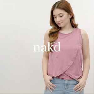 NAKD FASHION ARDEN Plain Overlap Maternity Breastfeeding Blouse