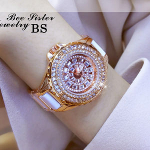 นาฬิกาผู้หญิงเซรามิกแบรนด์ของแท้แบบใหม่ปี2024กำไลข้อมือนาฬิกาประดับเพชรหรูหราสำหรับนักเรียนหญิงนาฬิกาสร้อยข้อมือแบบเซเลบริตี้