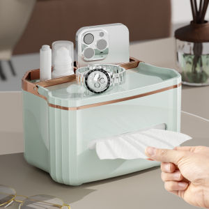 Multifunctional Tissue Box Remote Organizer