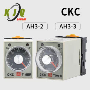 New CKC Time Relay Timer AH3-2 AH3-3 DC24V AC220V AC380V Power-on Delay Relay 1S 3S 6S 10S 30S 30S 60S 3M 6M 10M 30M ROUND TYPE 8 PINS SOCKET